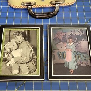 I Love Lucy Set of 2 Framed Prints of Lucy Ricardo Black & White Frame